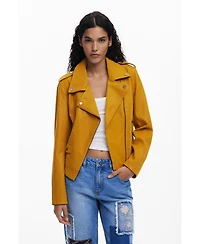 Desigual Women's Faux leather biker jacket