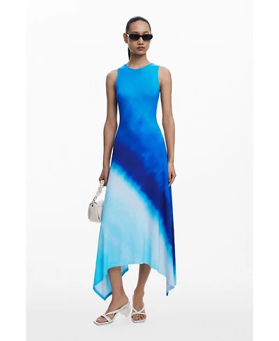 Desigual Women's Tie-dye ruched dress