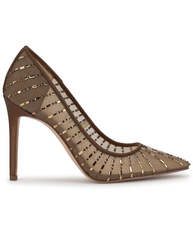 Jessica Simpson Women's Piviano Rhinestone Mesh Pumps