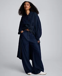 Kenneth Cole Women's Belted Maxi Trench Coat