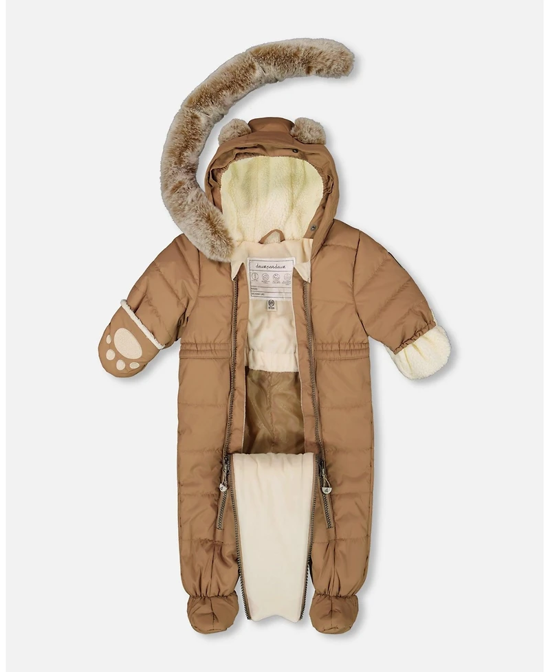 Deux par Baby Boys or Girls One-Piece Layette Snowsuit Designed for Car Seat Chanterelle