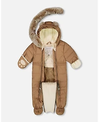 Deux par Baby Boys or Girls One-Piece Layette Snowsuit Designed for Car Seat Chanterelle