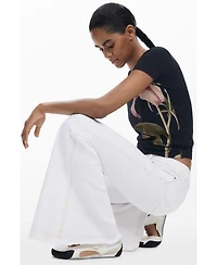 Desigual Women's Flared embroidered jeans