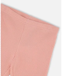Deux par Girl Ribbed Leggings Pink - Child