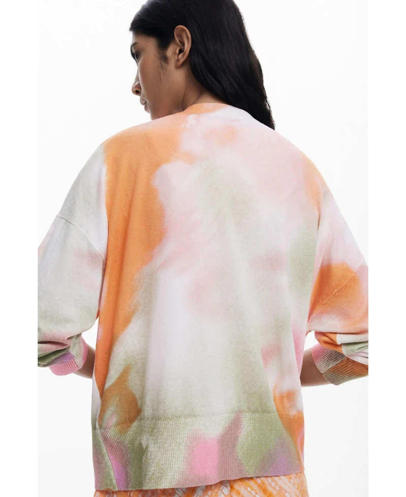 Desigual Women's Tie-dye floral cardigan