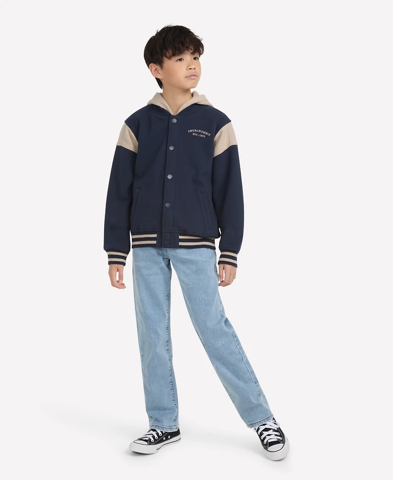 abercrombie kids Boys Fleece Hooded Bomber Jacket