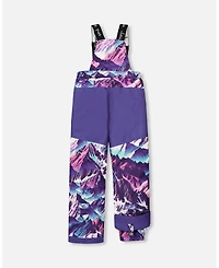 Deux par Girl Two-Piece Play Snowsuit Purple Mountain Print