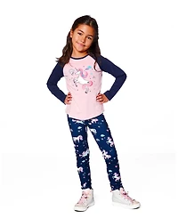 Deux par Big Girls Jersey Raglan Sleeve Tee Pink