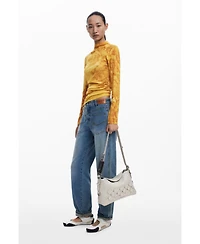 Desigual Women's Medium studded patch handbag