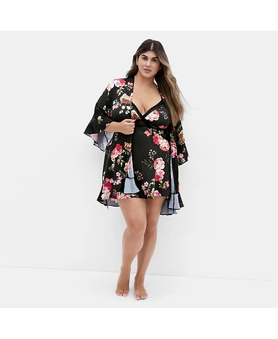 City Chic Women's Arcadia Short Kimono
