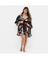 City Chic Women's Arcadia Short Kimono
