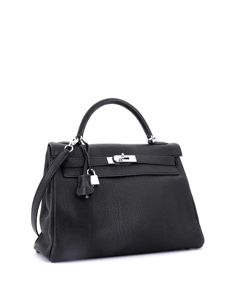 Pre-Owned Hermes Kelly 32 Handbag Togo with Palladium Hardware