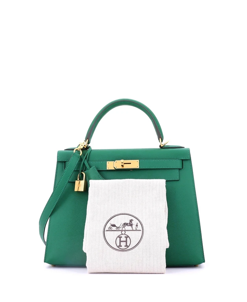 Pre-Owned Hermes Kelly Handbag Epsom with Gold Hardware