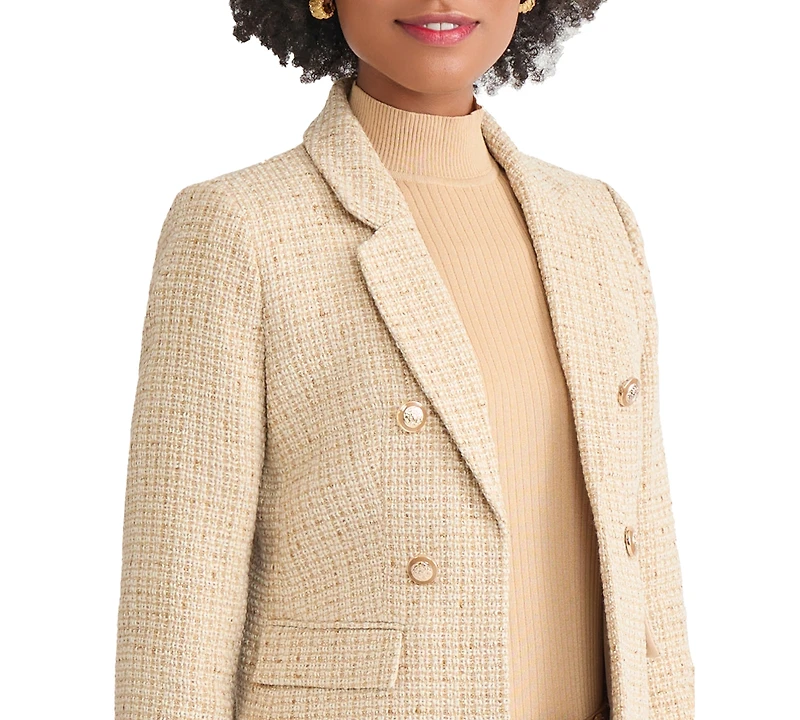 Jones New York Women's Faux Double Breasted Suede Jacket