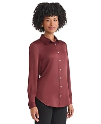 Jones New York Women's Collared Long Sleeve Top