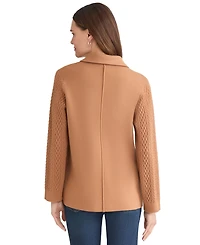 Jones New York Women's Knit Long Sleeve One-Button Blazer