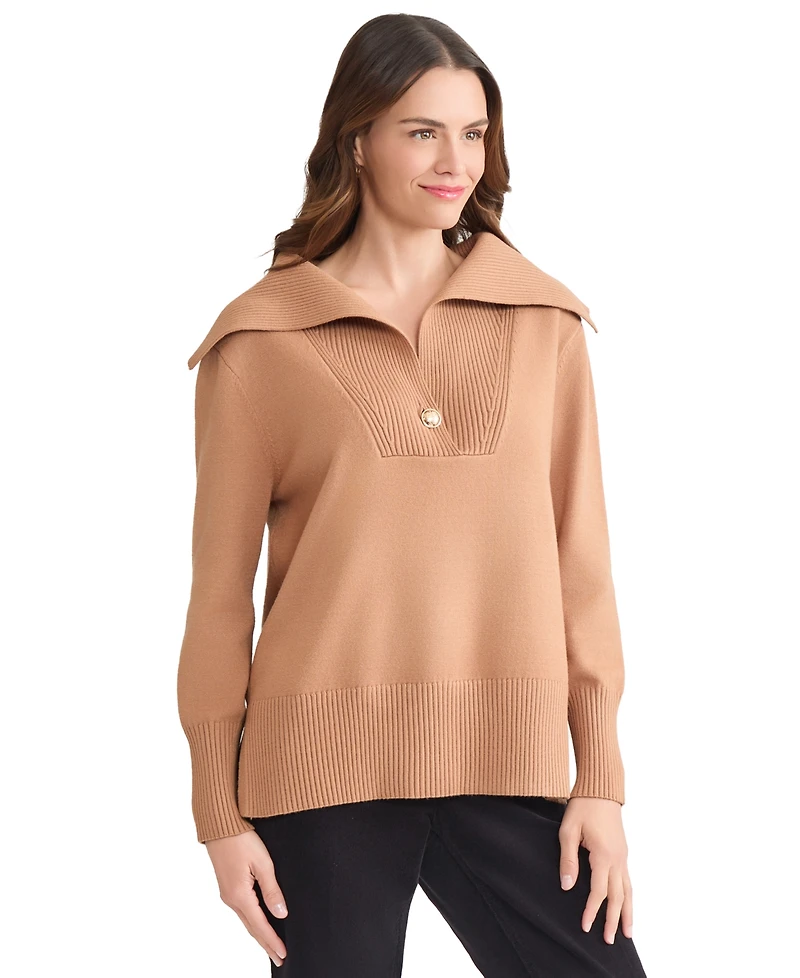Jones New York Women's Oversized Collar Sweater