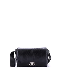 Pre-Owned Balenciaga Small Monaco Messenger Flap Bag Leather