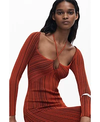 Desigual Women's Fitted dress with a crossover neckline
