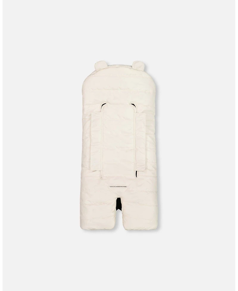 Deux par Deux Baby Unisex Snugly Baby Wrap Designed for Car Seat and Stroller Off-White - Baby
