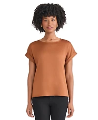 Jones New York Women's Side-Button Cuffed-Sleeve Top