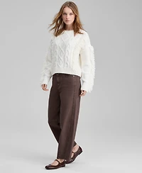 And Now This Petite Cord Barrel High-Rise Pants, Macy's Exclusive