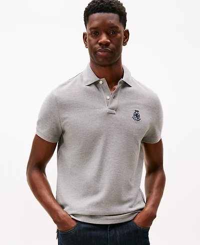 Tommy Hilfiger Men's Heathered Crest Regular Fit Polo Shirt