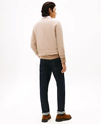 Tommy Hilfiger Men's Crewneck Two-Tone Cotton Cashmere Sweater