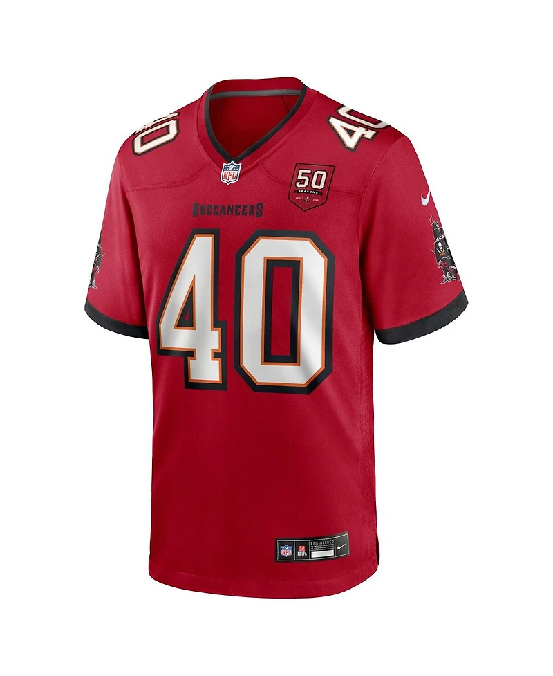 Nike Men's Mike Alstott Red Tampa Bay Buccaneers 50th Season Team Game Jersey