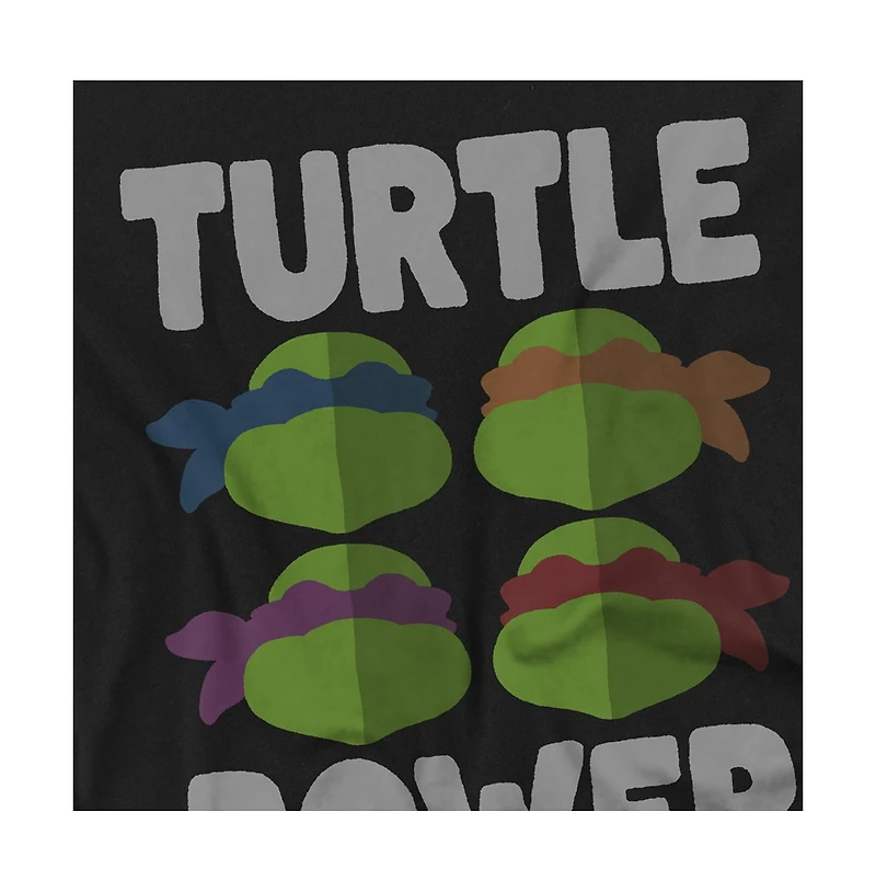Logovision Men's Tmnt Turtle Power Faces T-Shirt