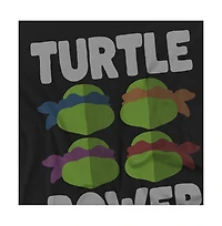 Logovision Men's Tmnt Turtle Power Faces T-Shirt