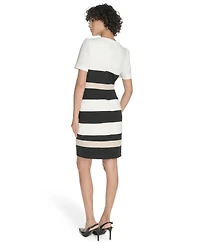 Tommy Hilfiger Women's Colorblocked Scuba-Crepe Dress