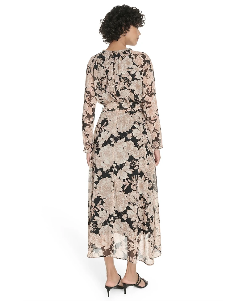 Tommy Hilfiger Women's Long Sleeve Tie Waist Dress