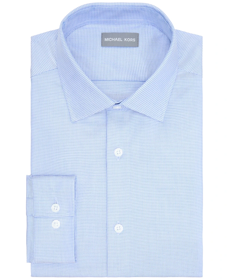 Michael Kors Men's Luxe Touch Stretch Long Sleeve Dress Shirt
