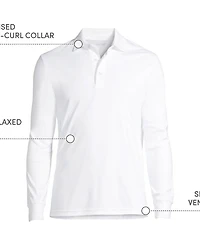 Lands' End Big & Tall Long Sleeve Supima Interlock Polo Shirt
