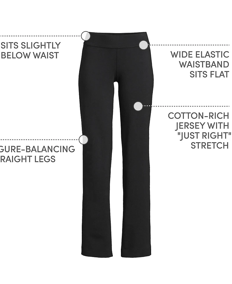 Lands' End Women's Starfish Mid Rise Straight Leg Pants