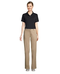 Lands' End Women's School Uniform Short Sleeve Interlock Polo Shirt