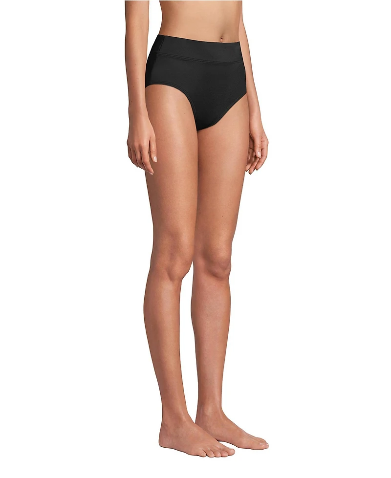 Lands' End Women's Tummy Control High Waisted Bikini Swim Bottoms