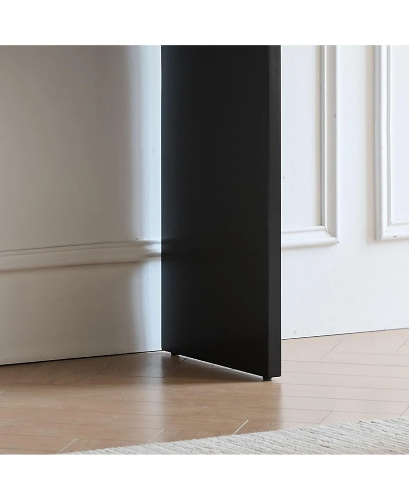Kings Brand Furniture Yuma Wooden Rounded Silhouette Console Table - Sofa Entryway with 2 Drawers for Living Room, Hallway,