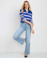 Lands' End Women's Plus Recover High Rise Wide Leg Blue Jeans