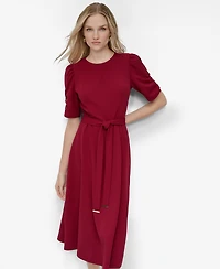Dkny Women's Ruched-Sleeve Midi Dress