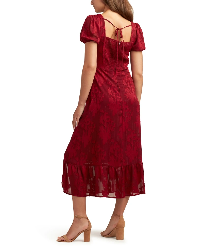 Bcx Juniors Burnout Sweetheart-Neck Dress