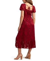 Bcx Juniors Burnout Sweetheart-Neck Dress