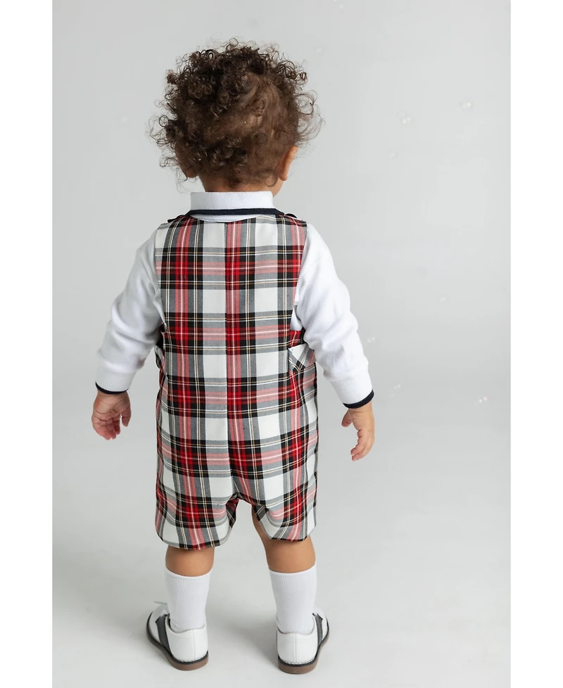 Florence Eiseman Baby Boys Plaid Shortall