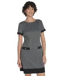 Tommy Hilfiger Women's Herringbone Crew Neck Dress