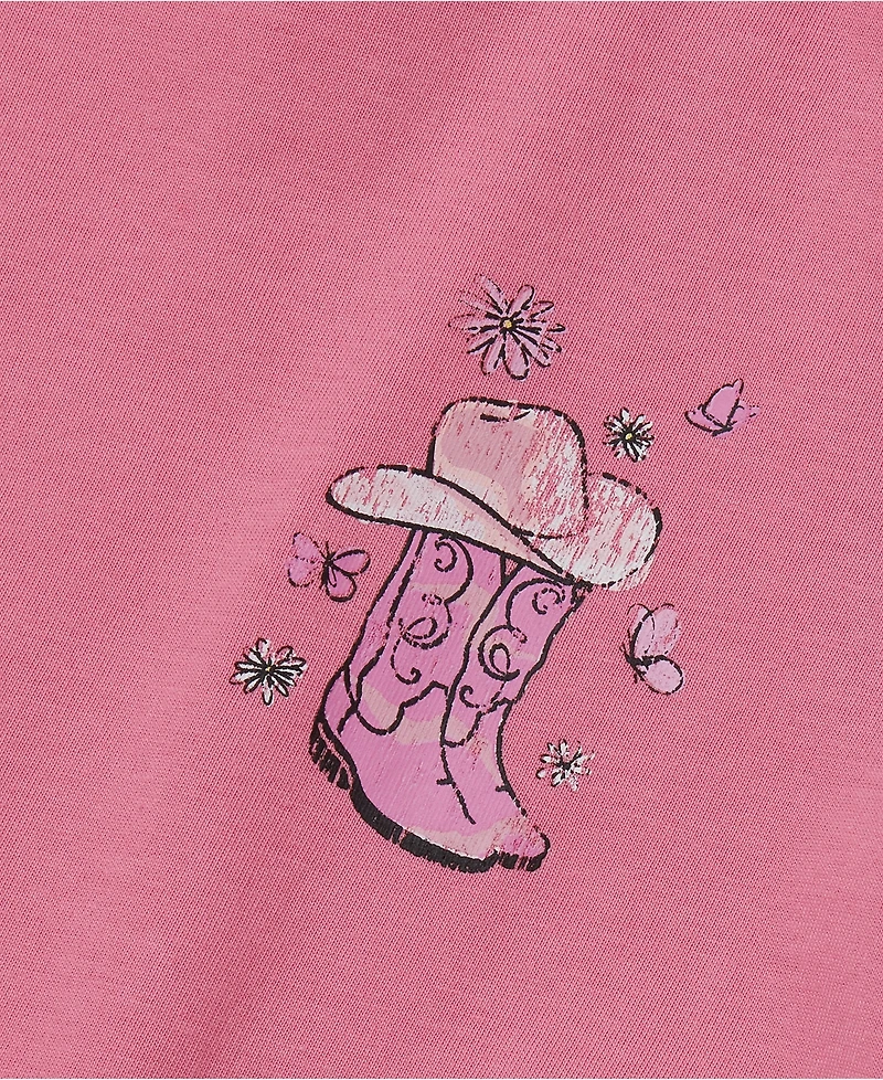 Lands' End Girls Long Sleeve Graphic Meet and Greet Tee