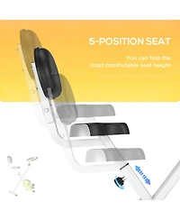 Soozier|Homcom Foldable Upright Training X-Bike with Magnetic Resisce