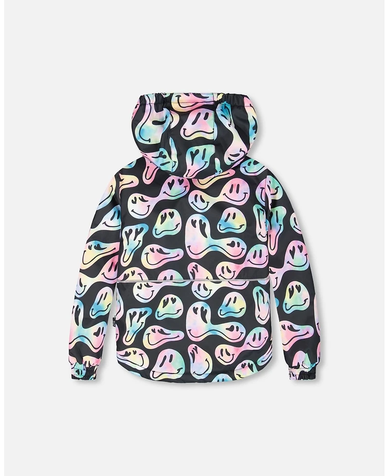 Deux par Girl Two-Piece Chill Outerwear Set with Light Insulation Rainbow Gradient