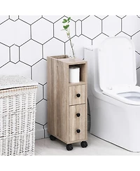 kleankin Small Design Bedroom Ample Storage Space Sleek Wheel,