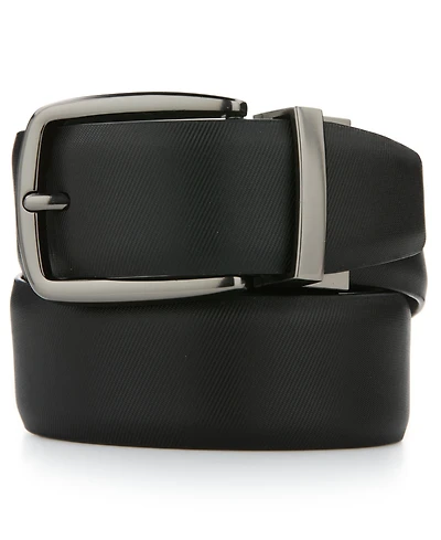 Perry Ellis Portfolio Men's Diagonal Reversible Pattern Dress Belt